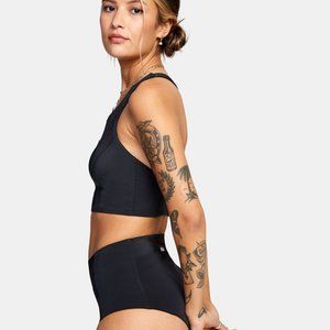 VA ESSENTIAL SOLID HIGH-RISE CHEEKY BOTTOM Large Bikini RVCA Black